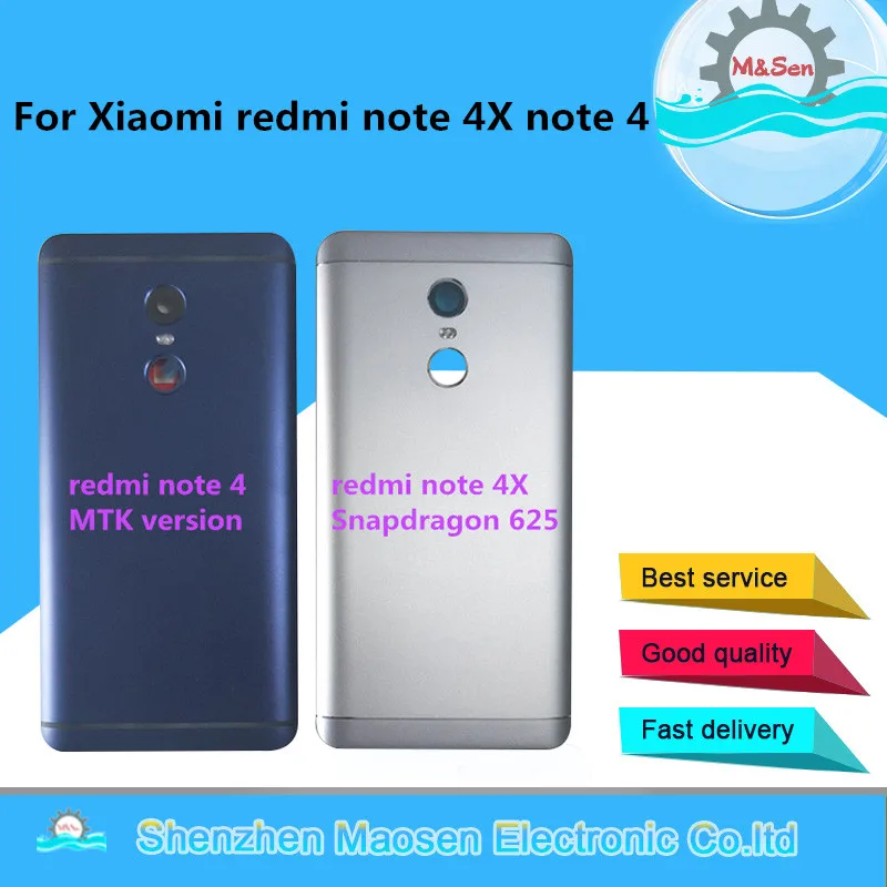 M& Sen для 5," Xiaomi Redmi Note 4X Note 4 глобальная версия Snapdragon Задняя крышка батареи чехол+ боковые ключи задняя дверь