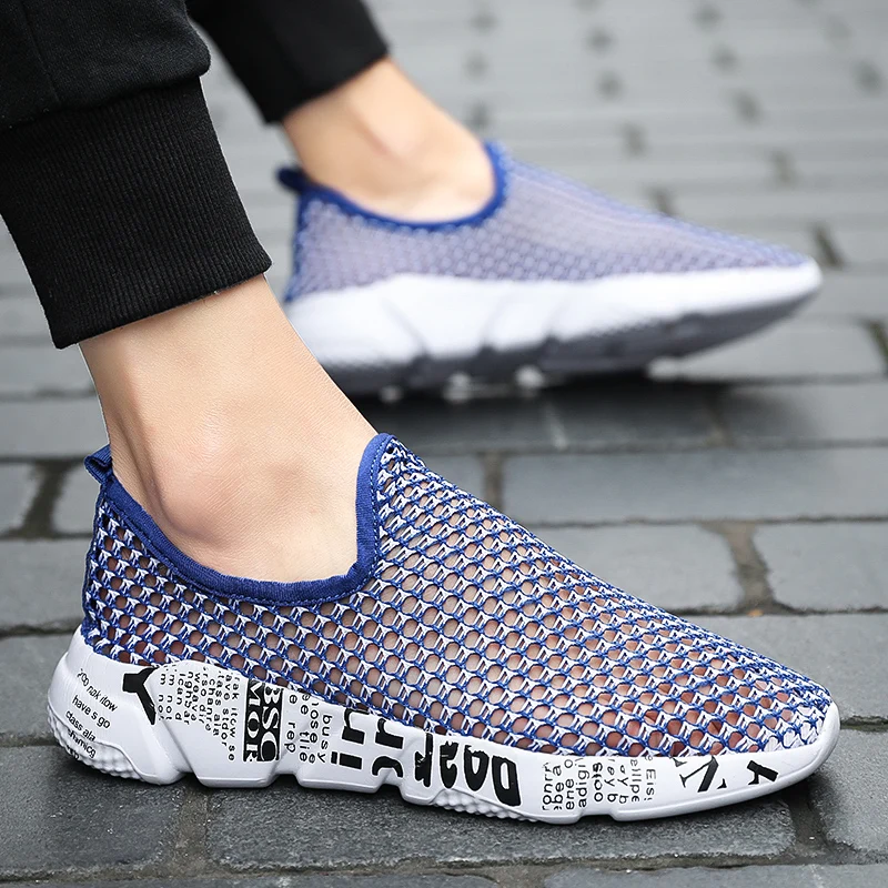 

2019 Autumn Men Tennis Shoes male Comfort Walking Non-slip soft Breathable Mesh Sneakers Tenis Hombre Trainer Sport Shoes men