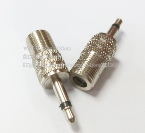 Free shipping 3.5mm Mono Male plug to F-Type F Female female Audio Video AV PC 1/8&quot Plug adapter 100Qty | Обустройство дома