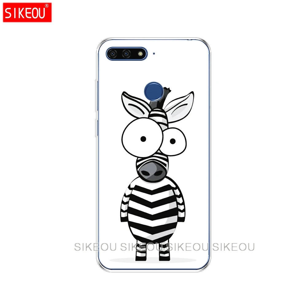 Силиконовый чехол для телефона Huawei Honor 7A PRO 7C Y5 Y6 Y7 Y9 2017 2018 Prime забавный милый модный