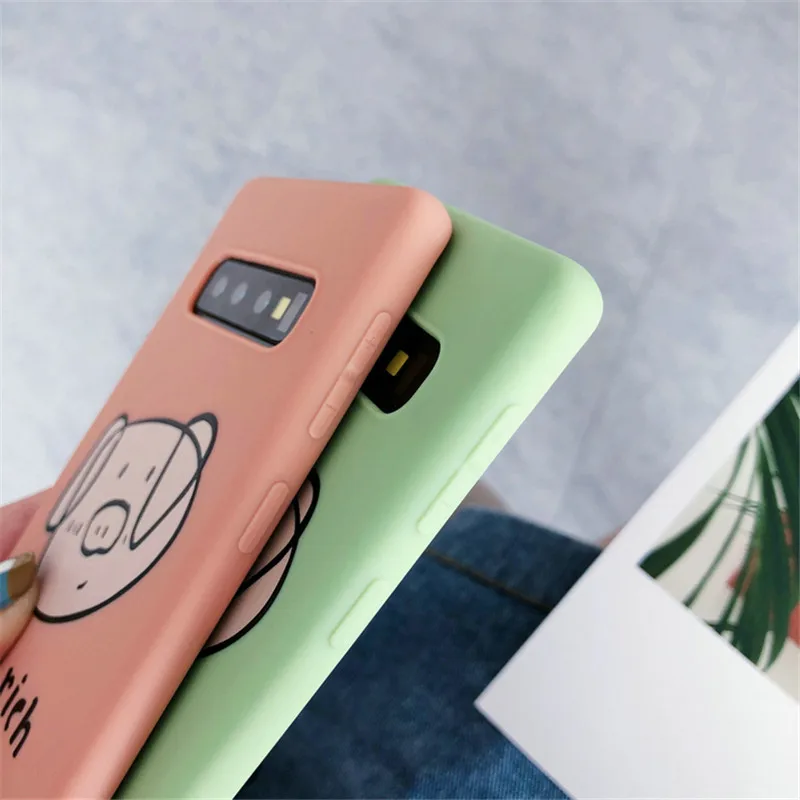 Силиконовый чехол для телефона samsung S8 S9 S10 Plus Galaxy S10E задняя крышка Ультратонкий