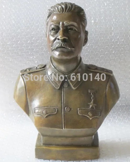 12 &quotЗападная ХУДОЖЕСТВЕННАЯ бронзовая Медная скульптура Иосиф Сталин статуя