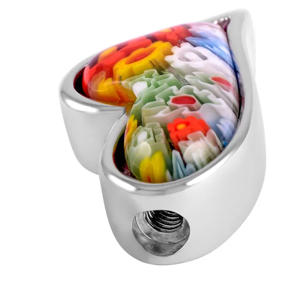 IJД8548 Муранское стекло с сердцем из памятной урны на ожерелье с пеплом ювелирные изделия горячей продажи для хранения пепла человека / питомца.