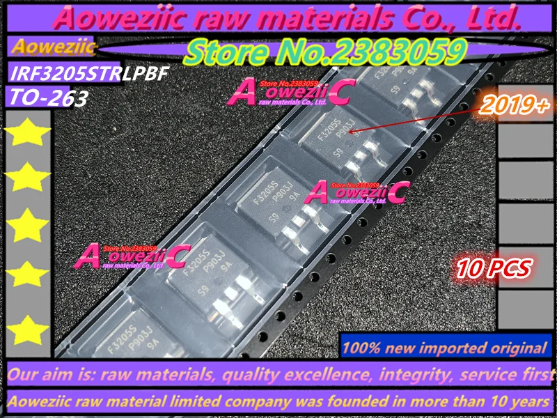 ТРАНЗИСТОР Aoweziic IRF3205STRLPBF, IRF3205SPBF, F3205S, TO263, 2019 + 100%, с N-канальным полевым эффектом, 55 в, 110 А