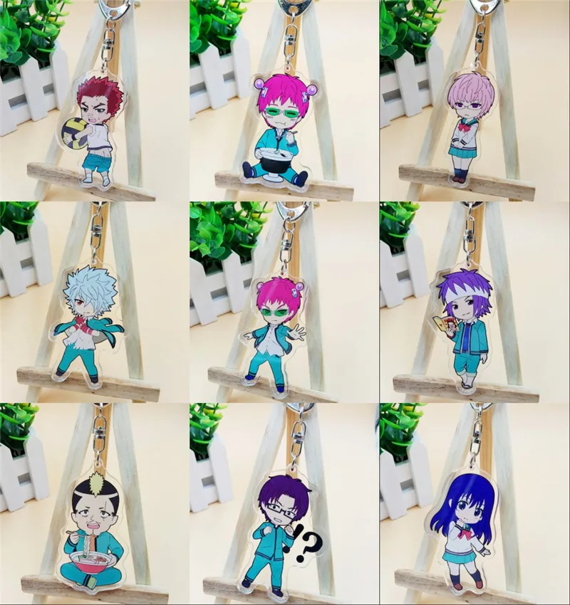 Аниме мультфильм Saiki Kusuo no Nan Kaitou Syun акриловый брелок для ключей подарок Хэллоуина