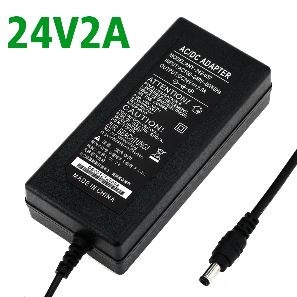 1 шт. Best качество 24 В 2A ac/dc адаптер для прокладки водить 24v2a коммутации Питание
