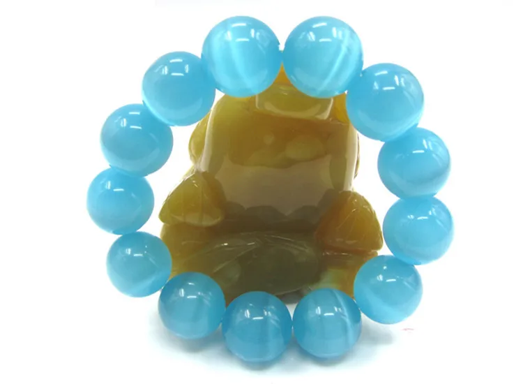 Новый дизайн браслет с голубыми бусинами из опала для женщин и девушек ювелирные