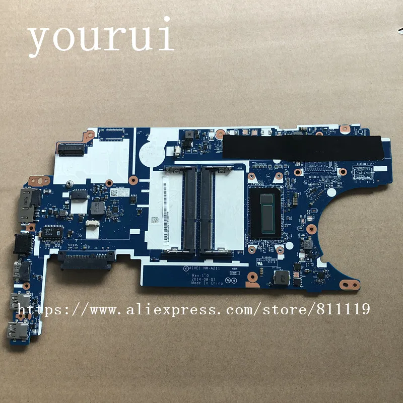 Yourui для Lenovo ThinkPad Edge E450 ноутбук материнская плата AIVE1 NM-A211 i5-5200u процессор DDR3 тесты
