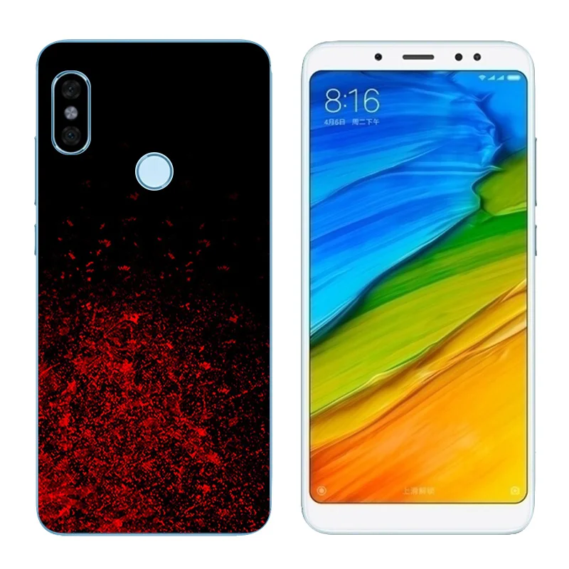 5 99 дюйма для Redmi Note Pro Prime с принтом персонажа черный матовый чехол RedmiNote 5Pro мягкий
