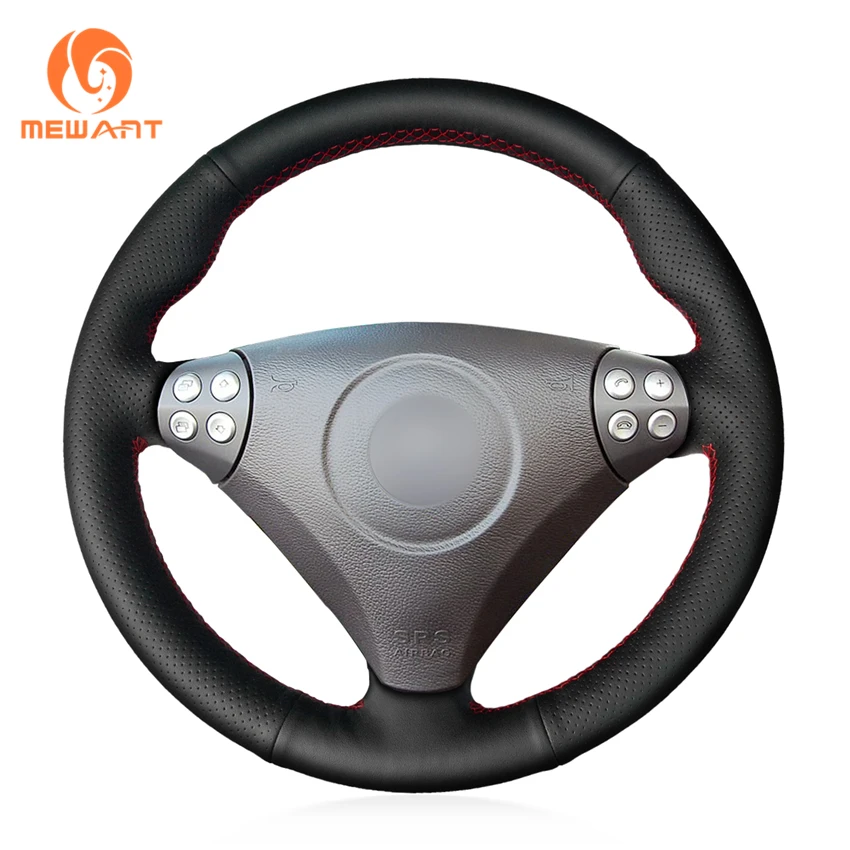 MEWANT черная накладка на руль из искусственной кожи для Mercedes Benz C-Class W203 2004-2007 SLK-Class