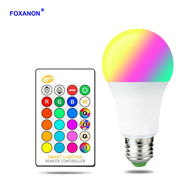 Foxanon LED освещение для праздников E27 RGBW RGBWW затемняемая Ampoule светодиодная умная