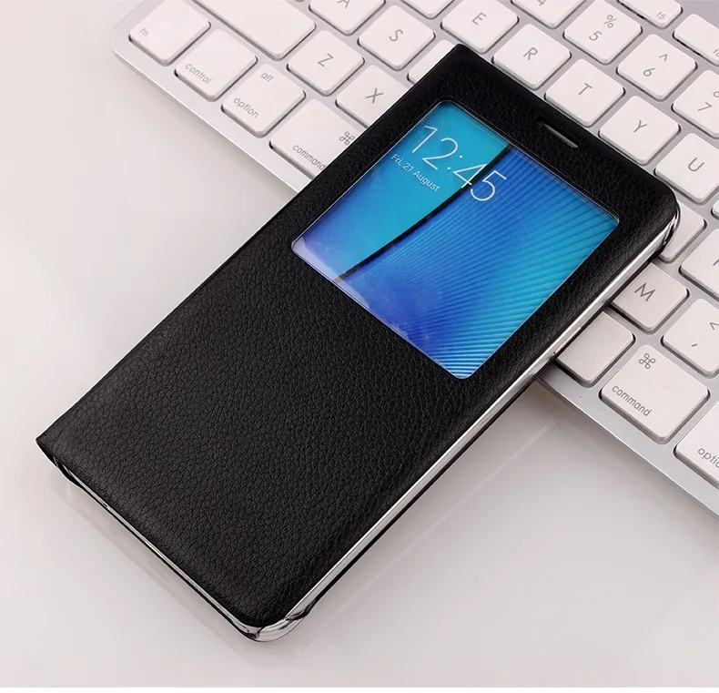 Чехол-Кошелек с откидной крышкой для Galaxy S9 Plus, умный чехол из искусственной кожи с открытым окошком для samsung Galaxy S8+ S7 Edge S6 Plus Note 8, 3, 4, 5