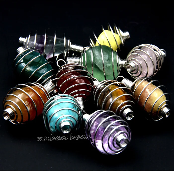 Хит продаж 2015 новые ожерелья из натурального камня кварцевые Спиральные