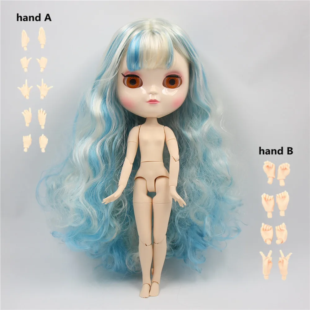 Cute ICY 1/6 joint body doll 30cm high Blue mixed gold long hair including hand set AB Gift for girls. No.BL6227/6025 | Игрушки и хобби