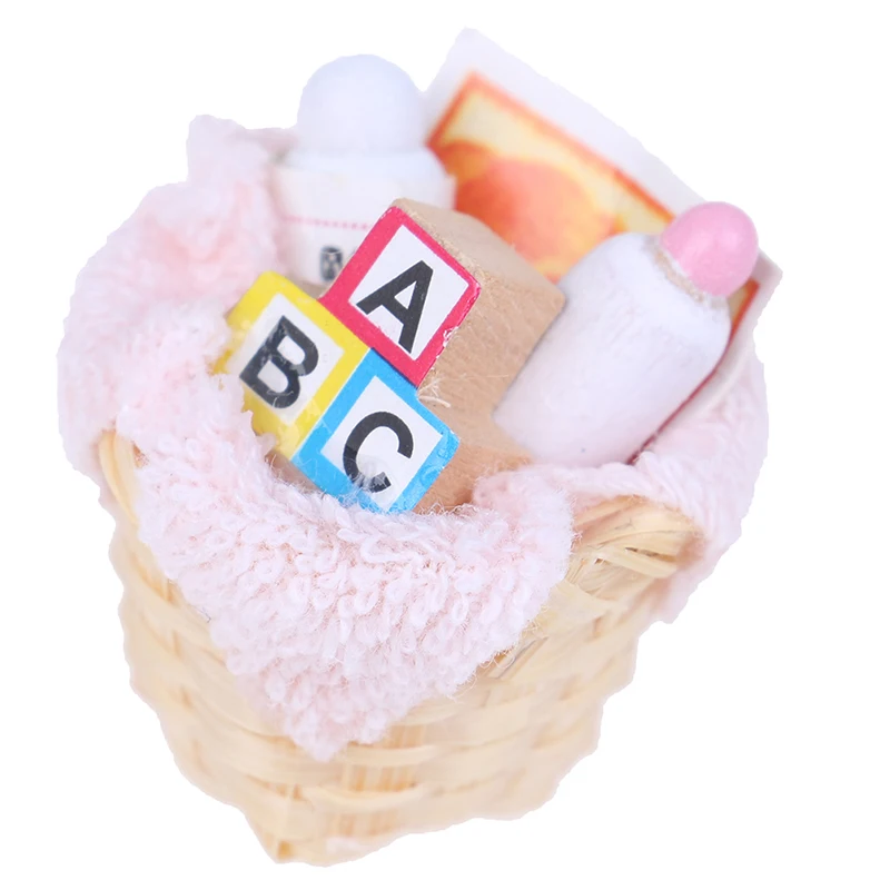 

1Set 1:12 Dollhouse Bath Supplies Baskets Doll House Miniature Accessories Miniatures Necessary Toiletries For Doll's Bath