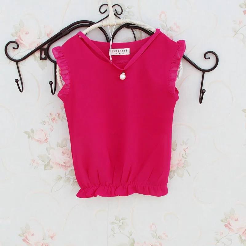 Школьные топы для девочек рубашки детей модная летняя блузка маленьких