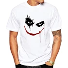 Ужасная дизайнерская футболка Джокера, Мужская футболка с простым рисунком, Новые Топы с коротким рукавом, футболка в стиле Харадзюку, уличная одежда