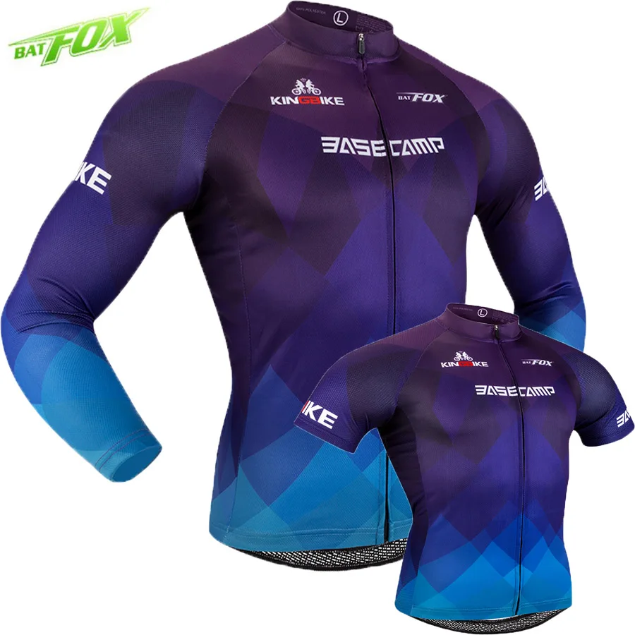 BATFOX Велоспорт Джерси Дышащая MTB велосипедная одежда длинная Униформа с короткими