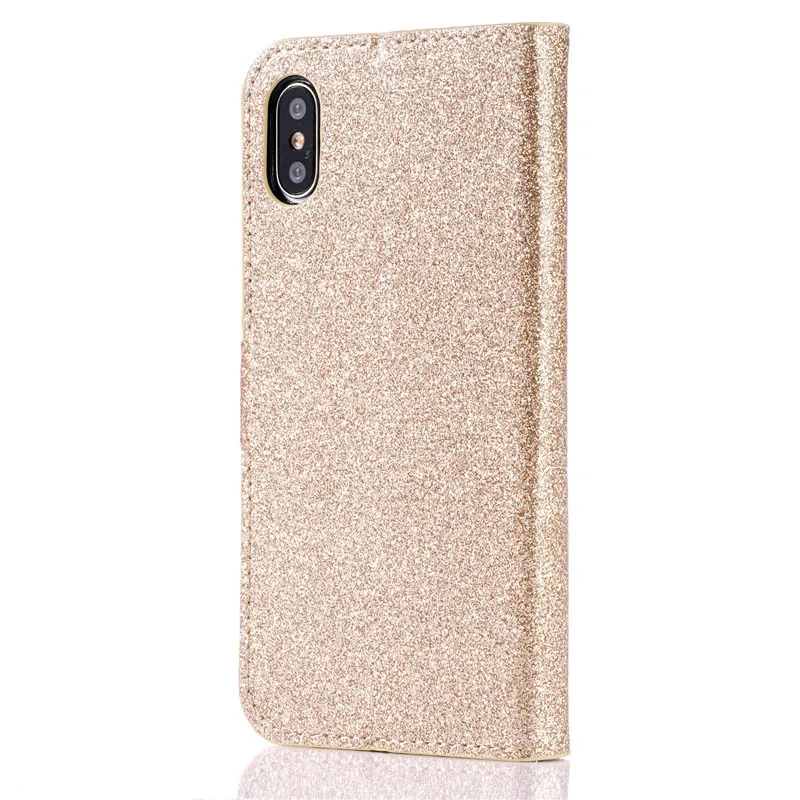 Блестящий Магнитный кожаный чехол с бантом для iphone 11 pro max XS Max XR X, роскошный чехол-книжка для iphone 7, 8, 6, 6s Plus