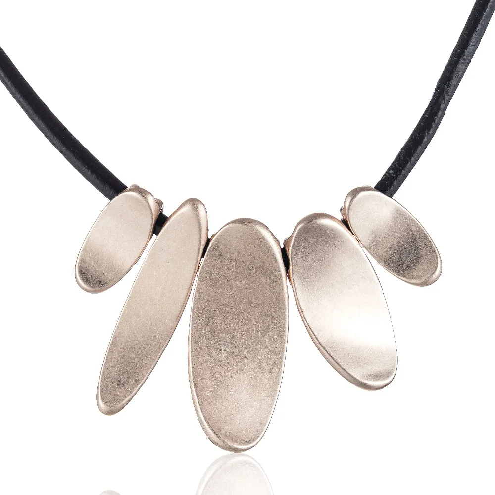 Black Leather Chokers Necklace with Pendant Wholesale Statement Necklaces women Vintage Jewelry collares mujer kolye bijoux