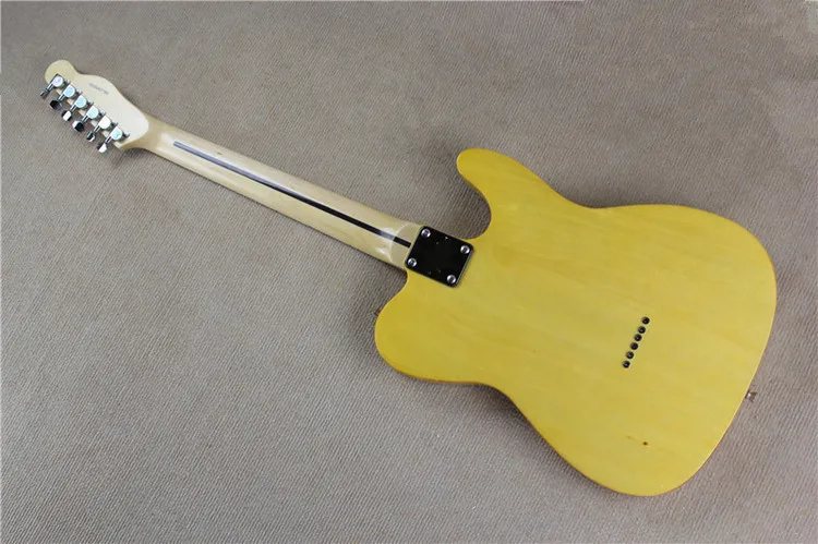 Фабрика custom shop новинка telecaster Желтое дерево кленовый гриф 6 струнная электрогитара