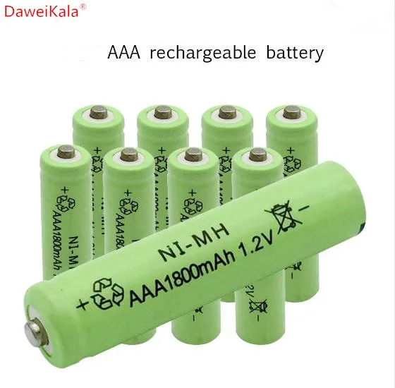 4-50 шт новая батарея AAA 1800 mAh перезаряжаемая батарея Ni-MH 1,2 V AAA батарея для часов, мышей, вычислений, игрушек так далее