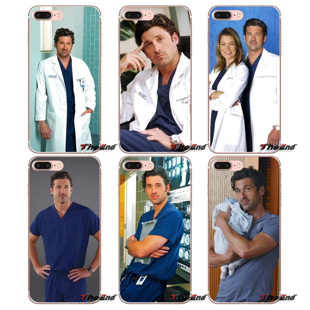 Чехол для телефона Derek Shepherd Greys Anatomy iPhone X 4 4S 5 5S 5C SE 6 6S 7 8 Plus Samsung Galaxy J1 J3 J5 J7 A3 A5 2016