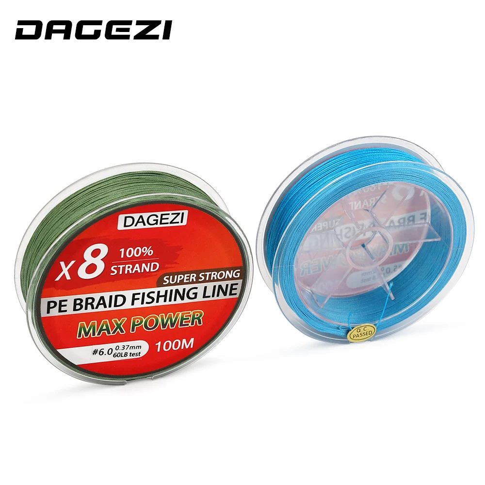 Леска рыболовная плетеная из ПЭ 8 нитей 10 80 фунтов 100 м 6 цветов|fishing line|braided fishing