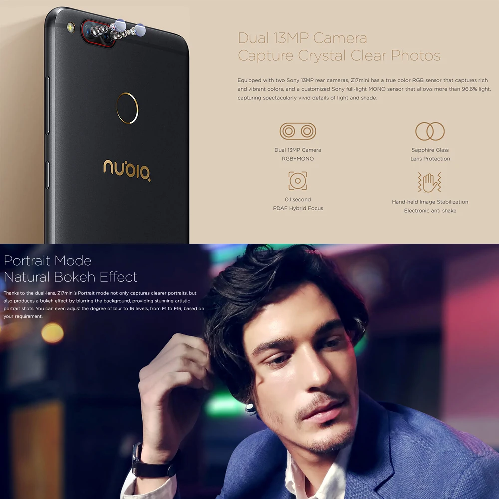 Глобальная прошивка zte Nubia Z17 Mini 6 ГБ ОЗУ 64 Гб ПЗУ мобильный телефон Snapdragon мобильный телефон Двойная камера FDD LTE 4G Поддержка NFC OTA