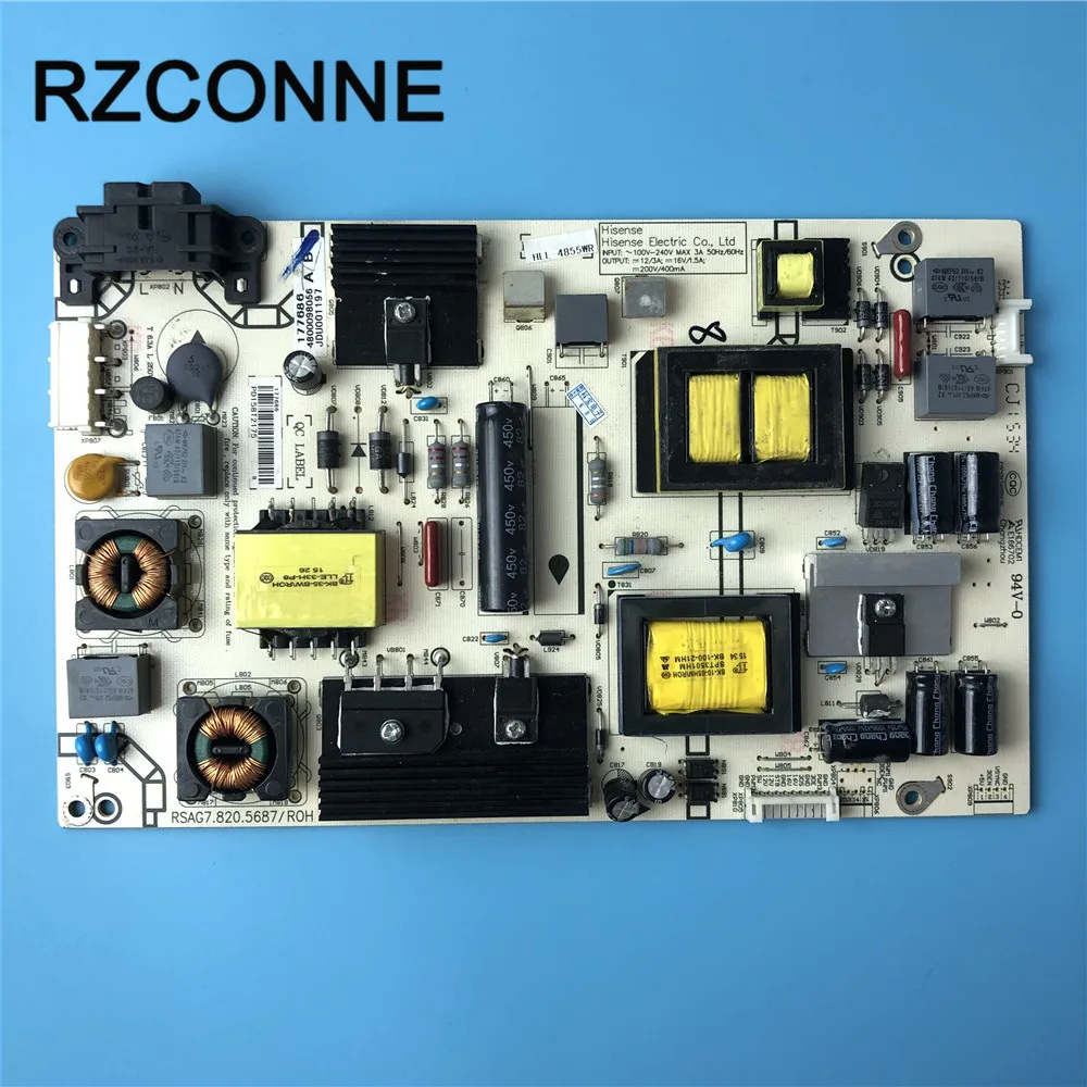 Силовая плата для Hisense LED42K220 LED50EC290N RSAG7.820.5687/ROH 4Pin + 10Pin оригинальная б/у |