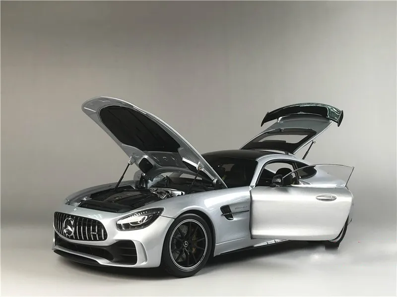 Высокая имитация 1:18 Mercedes-Benz AMG GTR литье под давлением Металлический Игрушечный Автомобиль двери автомобиля можно открыть подарки для детей игрушка для мальчика