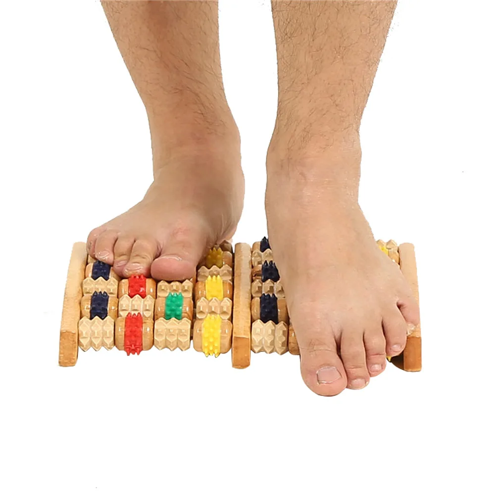 

Wooden Foot Roller Massager Reflexology for Stress Fitness Health care Feet massager