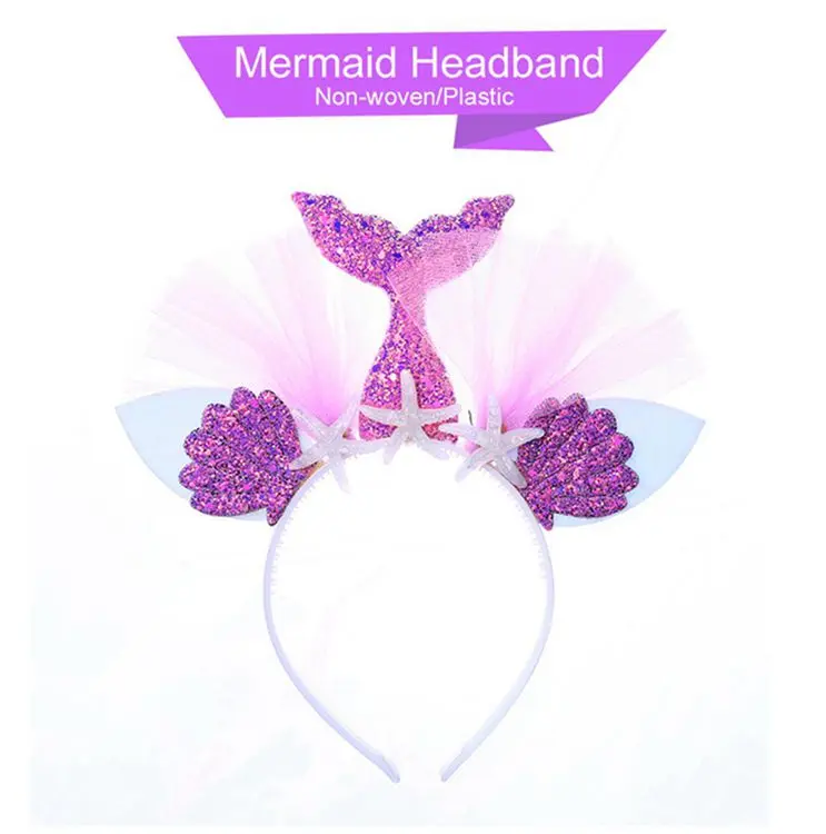 Mermaid headband 5 PATIMATE Конфета "Русалка" сумка русалка вечерние украшения Русалка День Рождения Декор Русалка подарок День рождения сувениры для детей - Цвет: Mermaid headband 5