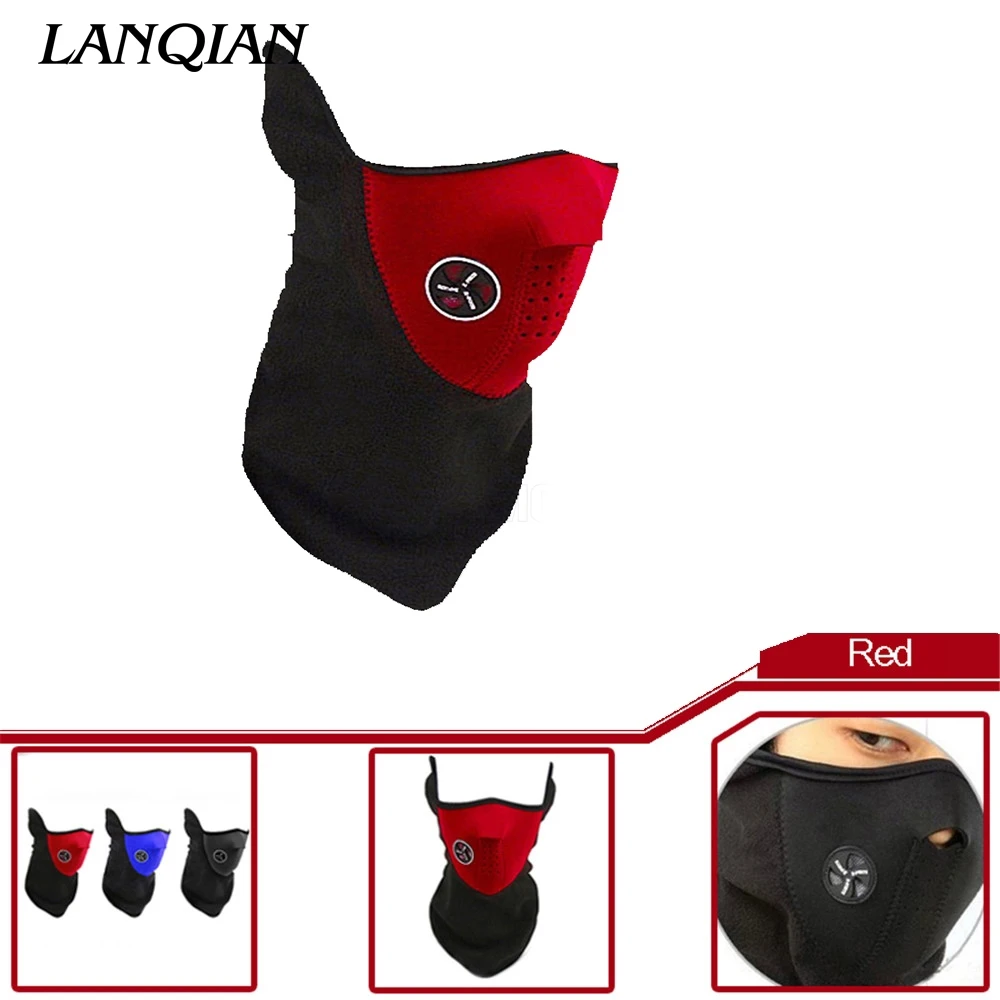Мотоциклетная полумаска для лица флисовая унисекс маска лыж снега мотоцикла