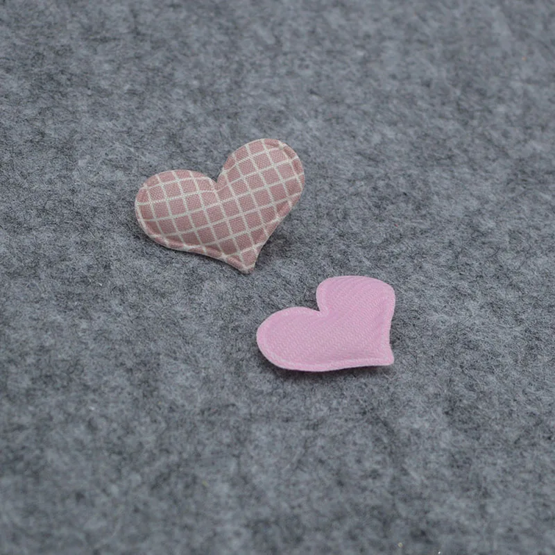 50 шт./лот 3,8*3 см Gingham Сердце Мягкие Аппликации для DIY ручной работы Детские аксессуары для волос, подарок украшения аксессуары