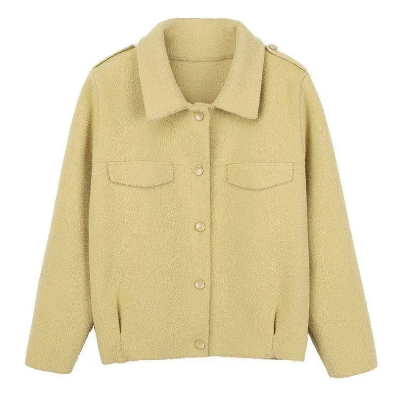 Женский короткий кардиган из искусственной норки повседневный Свободный