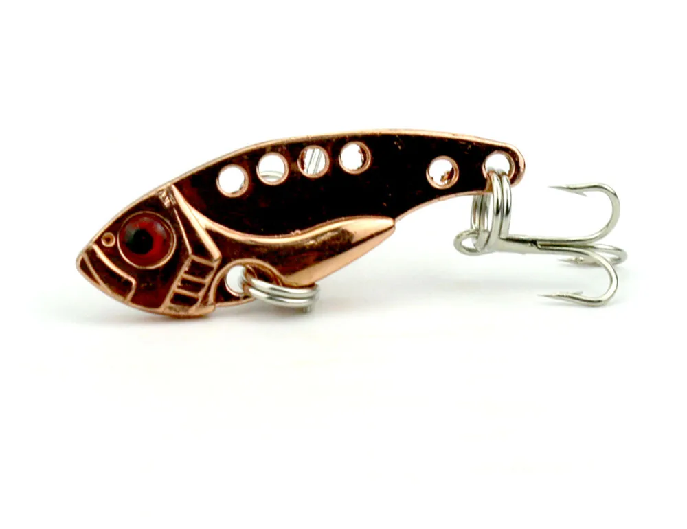 100 шт 3,5 cm 3,2g 10# Крючки Жесткий металлический vibe Воблер для рыболовной наживки Щука бас карп форель pesch наживки PESCA рыболовные снасти - Цвет: bronze