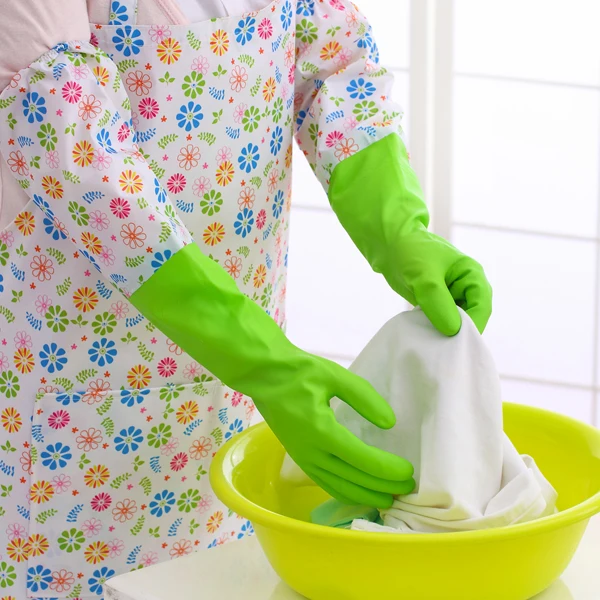 Длинный рукав утолщение для мытья посуды Прихватки мангала Кухня стирка Миски