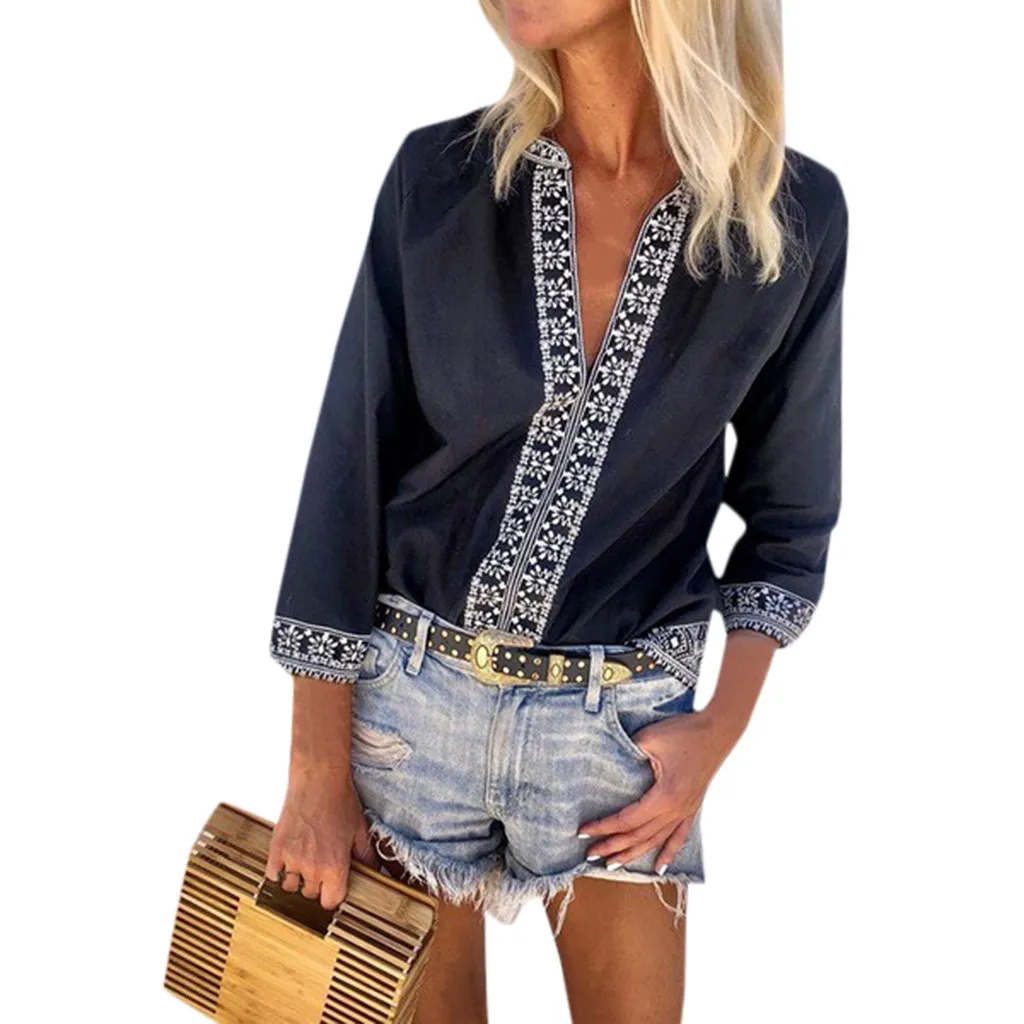 SAGACE женская блузка в национальном богемном стиле с открытыми плечами Пляжная