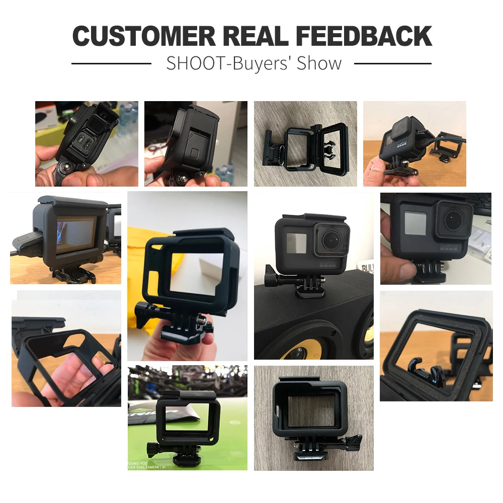 Защитный чехол-рамка для GoPro Hero 7 6 5, черный чехол для экшн-камеры, крепление корпуса для Go pro Hero 7 6 5, аксессуары