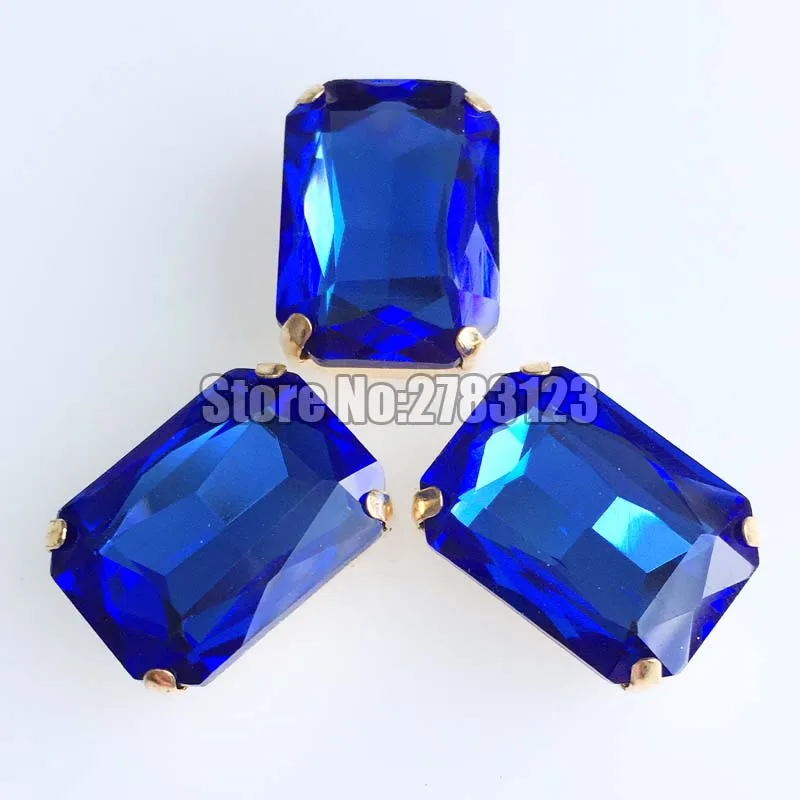 Новый светло голубой золотой прямоугольник восемь квадратных AAA + стекло