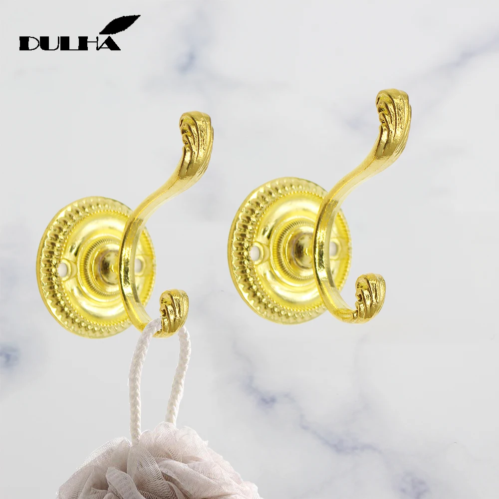 2 шт Золотые декоративные настенные крючки для подвешивания ткани шляпа