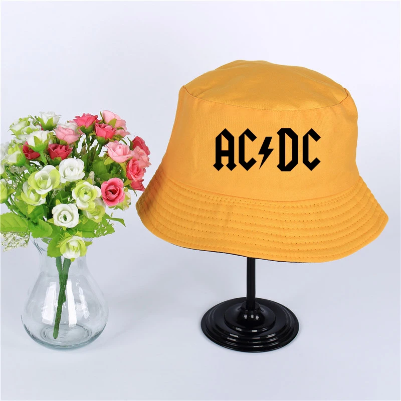 Логотип ACDC летняя шляпа Женская Мужская Панама логотип дизайн плоский