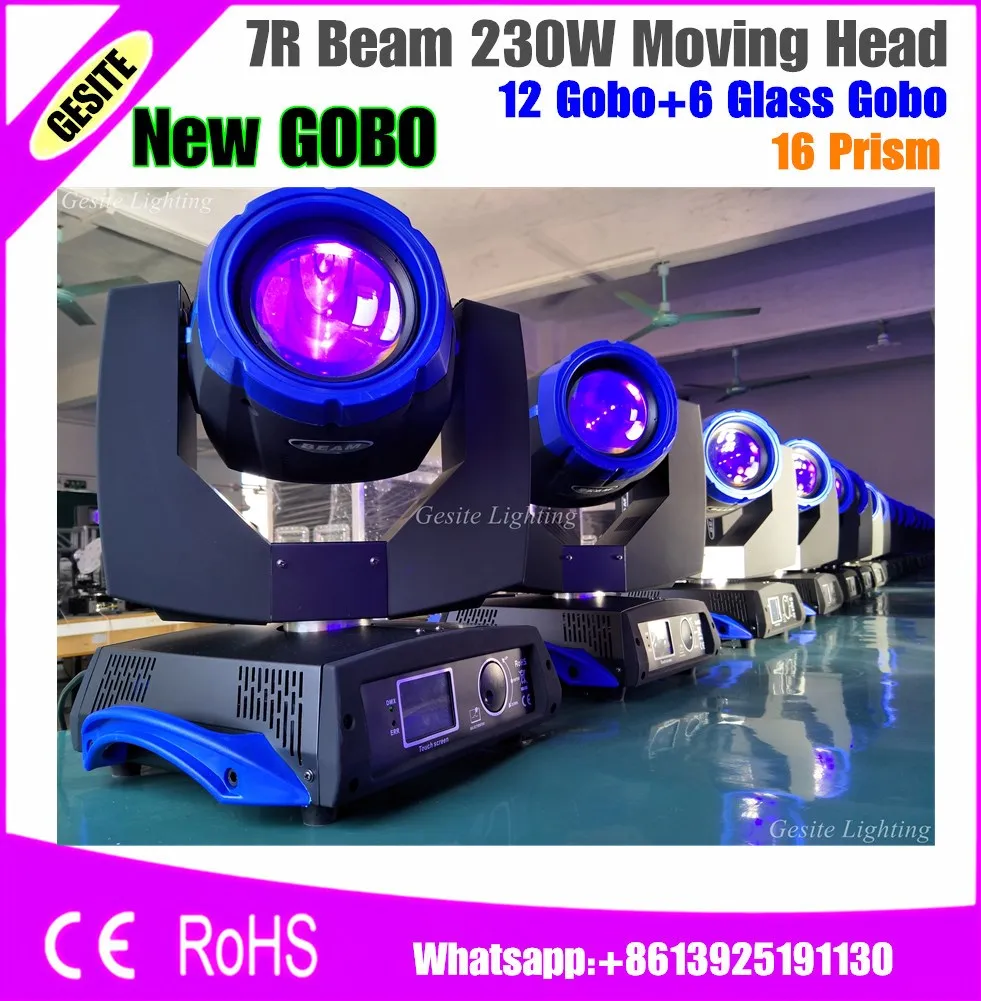 2pcs/lot Entertainment dj disco equipment rotate moving light 230w sharpy 7r beam head | Stage Lighting Effect
