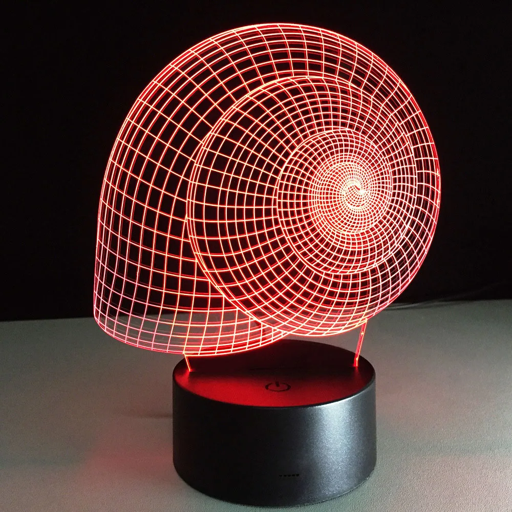 3d usb LED сенсорная цветная маленькая настольная лампа 3D Визуальный USB ночник