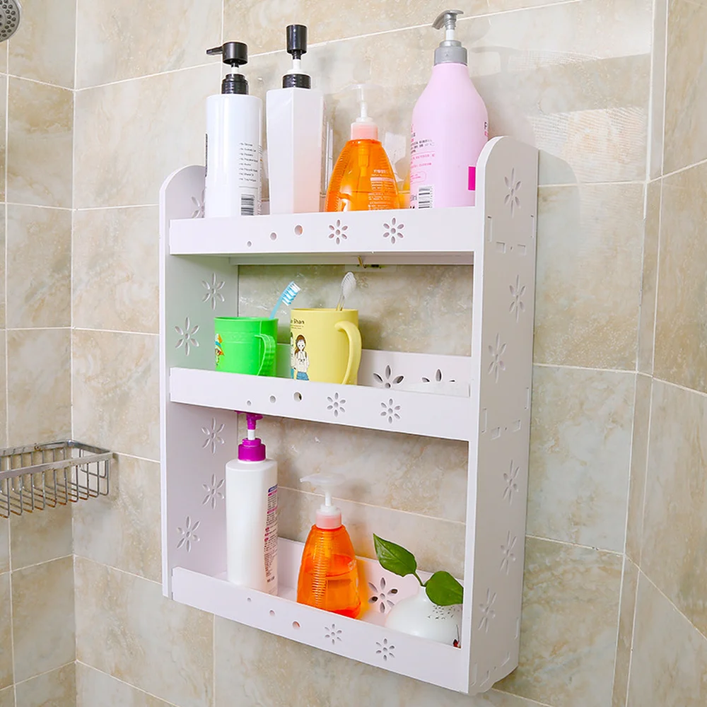 

Bathroom rack wall hanging bathroom storage rack suction wall type free punch toilet toilet storage rack lo89518