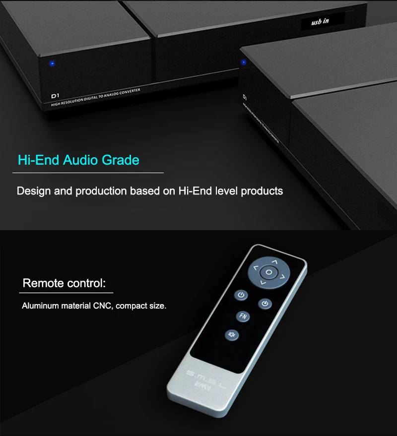 SMSL D1 чистый VMV DAC Hi-Res цифро-аналоговый преобразователь 2 шт. ESS ES9038PRO Поддержка PCM 768 кГц/32 бит собственный DSD512