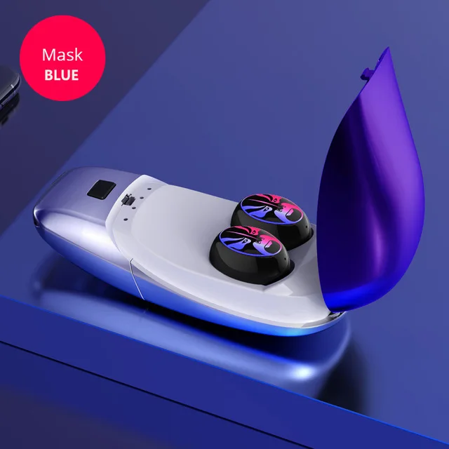 Mask Blue Bluetooth наушники 5,0 E8 TWS беспроводные наушники HiFi 6D стерео громкой связи Управление шумоподавлением Наушники, гарнитура для видеоигр - Цвет: Mask Blue