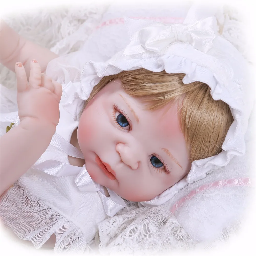 Bebes reborn эксклюзивная Кукла бренд npk 23 &quot57 см полный силикон для новорожденных