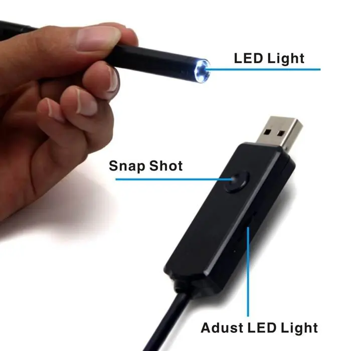700 раз Оптический зум USB Водонепроницаемый микроскоп эндоскопа Камера Черного